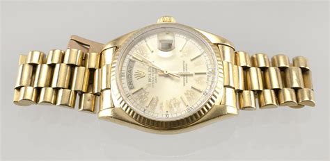 rolex day date watch 18kt